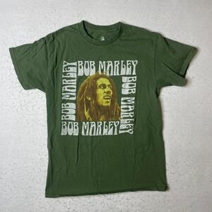Bob Marley Zion T Shirt Mens Medium M Green Reggae Music Graphic Tee